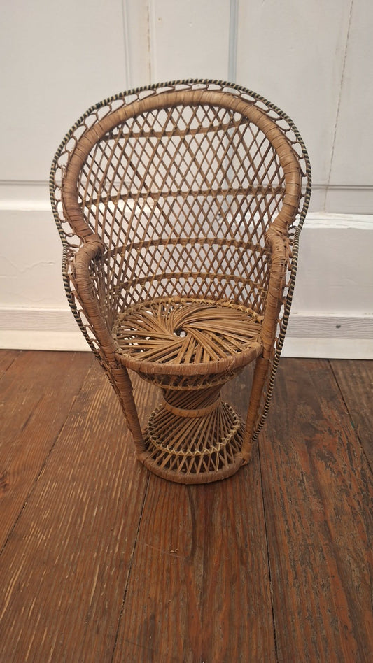 15" Wicker Chair Planter