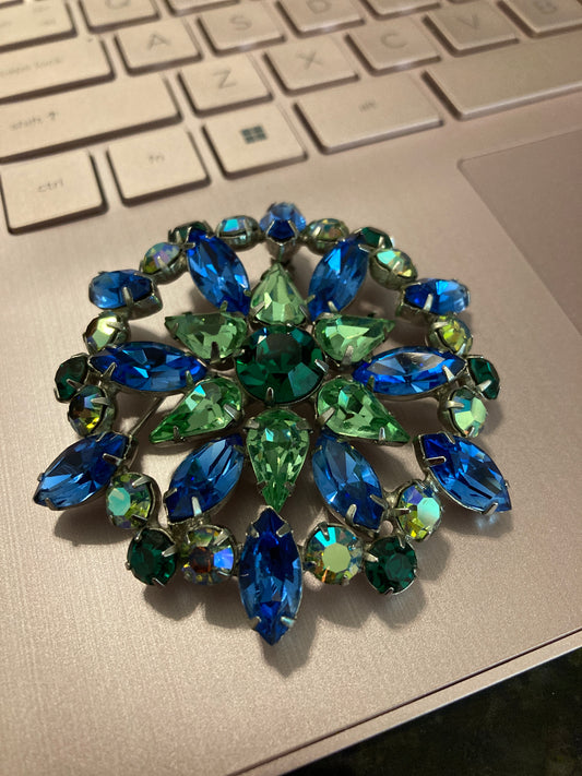 Blue Green Brooch