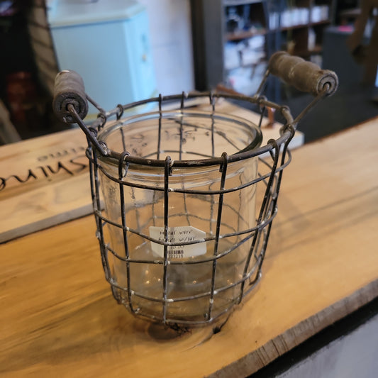 Glass & Wire Vintage Basket