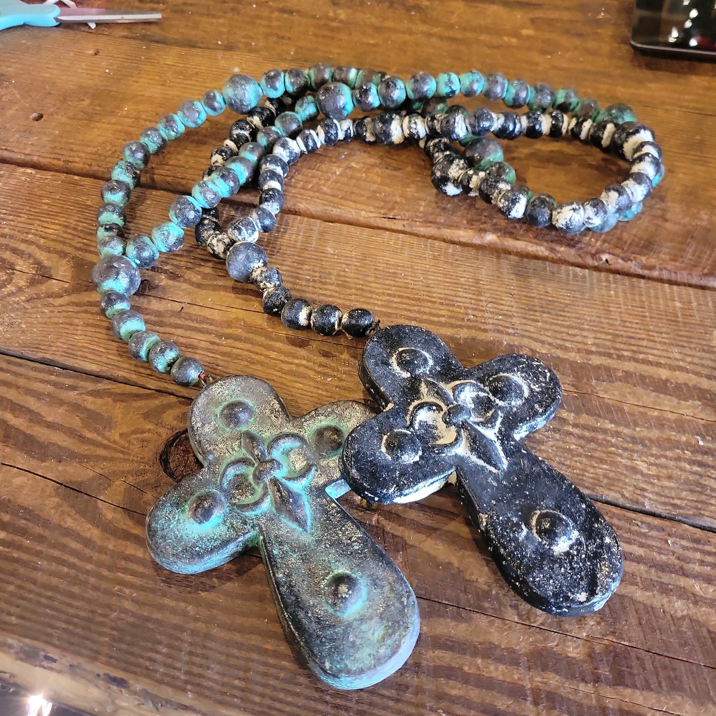 Clay Cross Beads