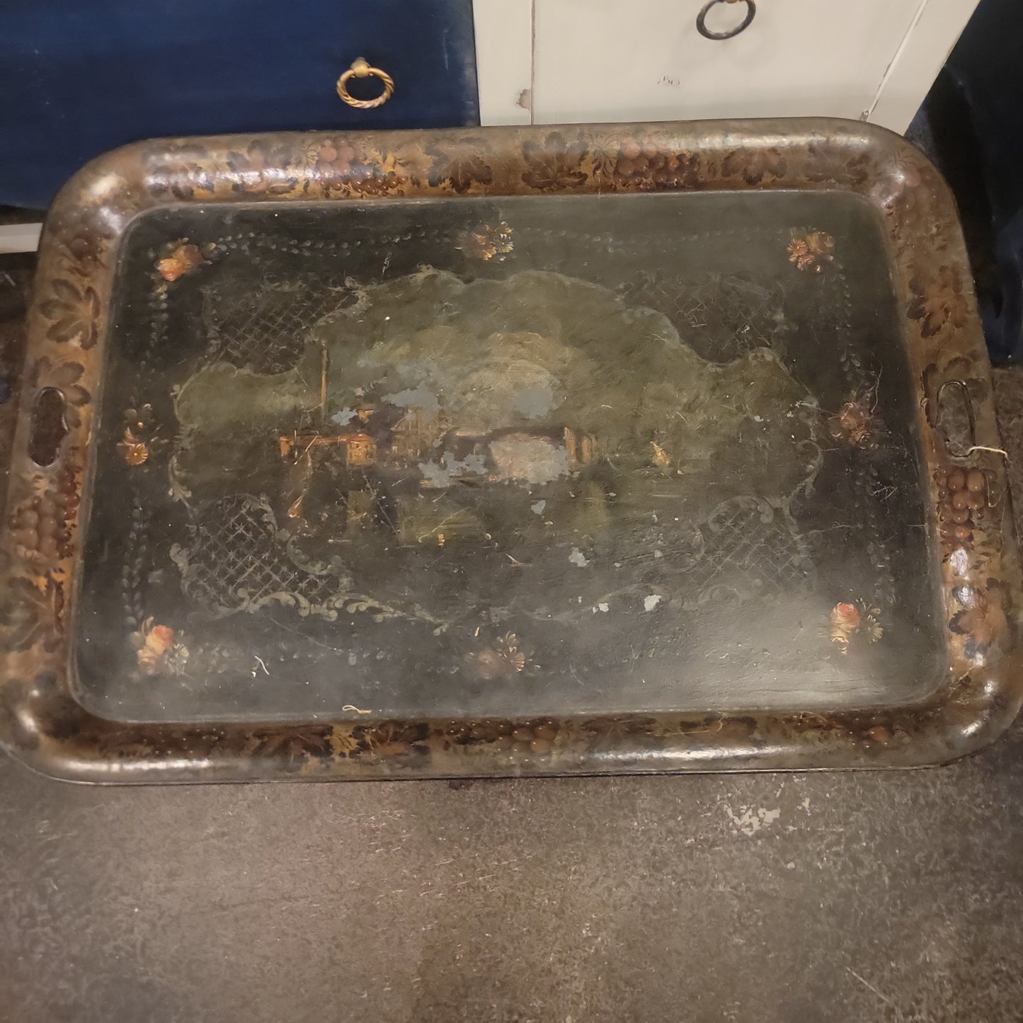 Antique Painted Tray Table