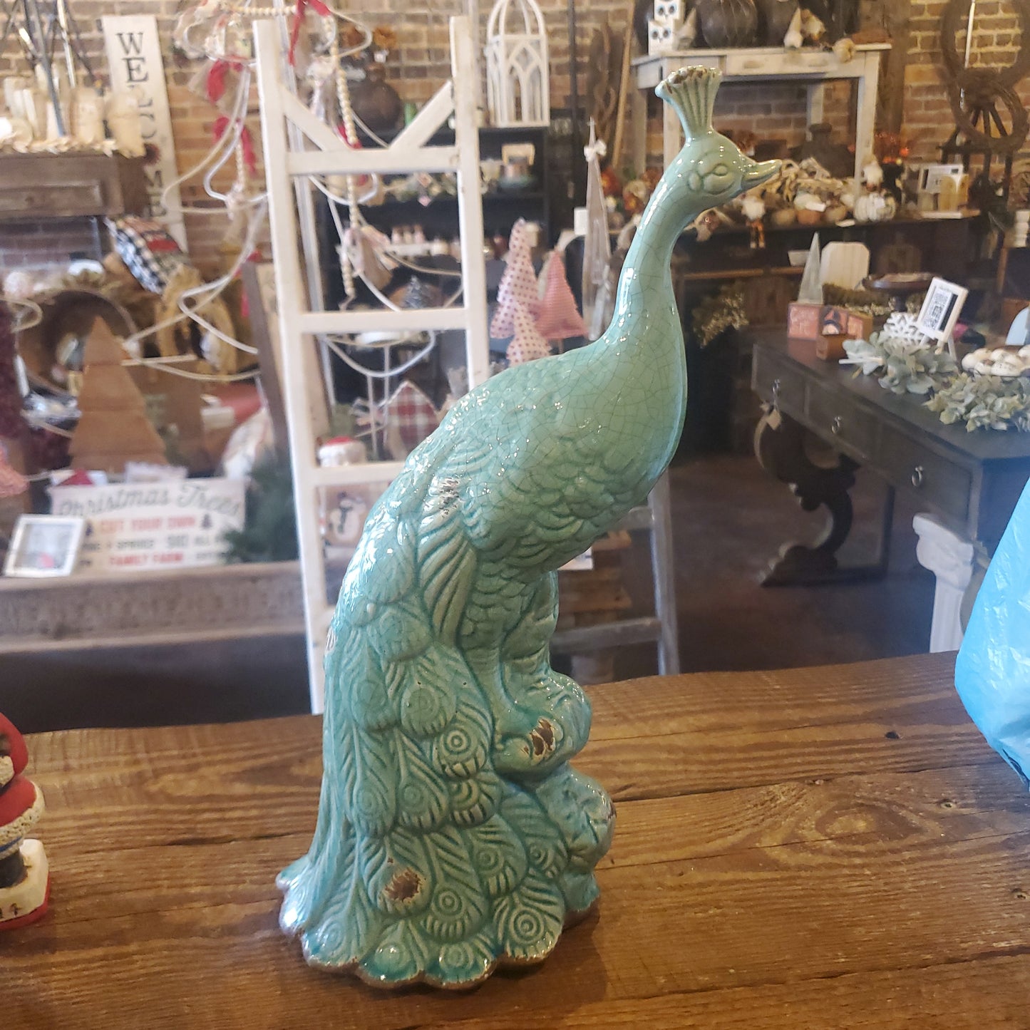 Crackled peacock