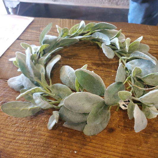 Lambs ear wreath