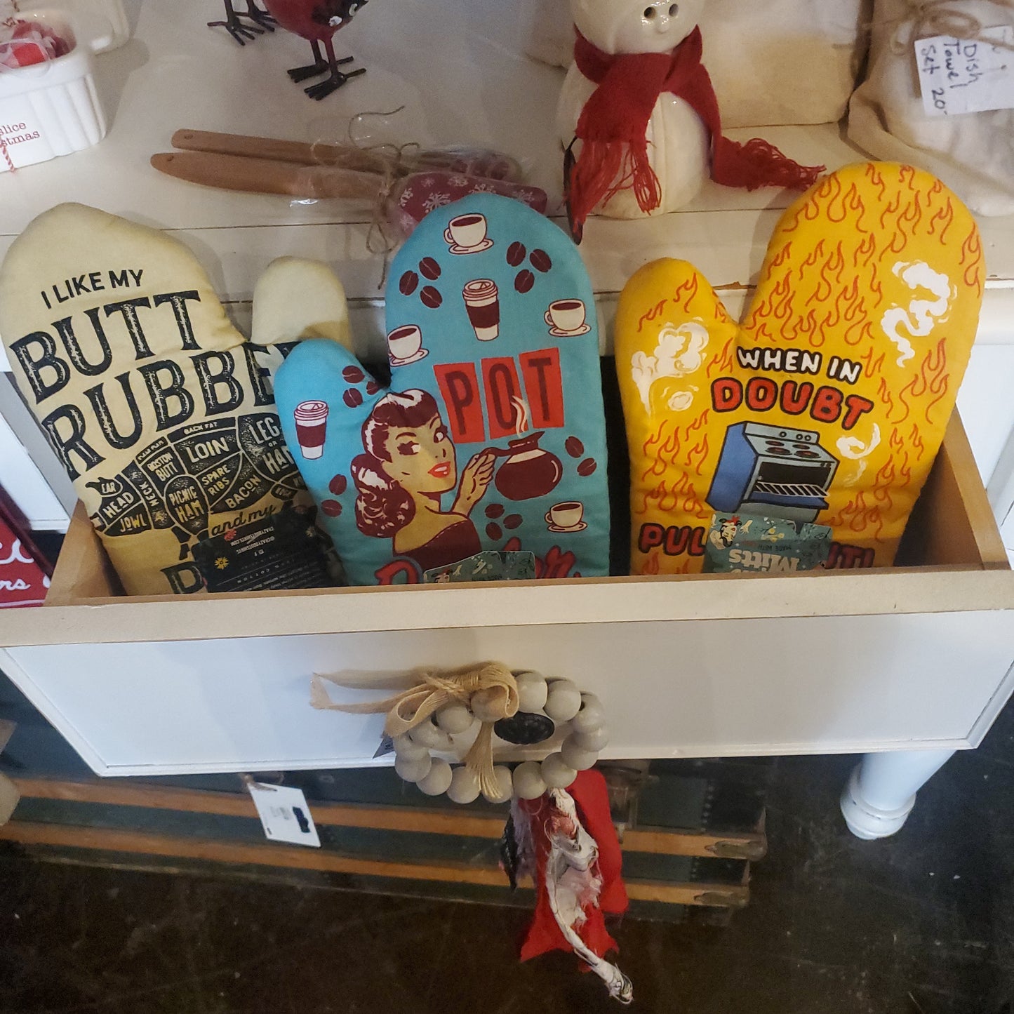 Funny oven mitt