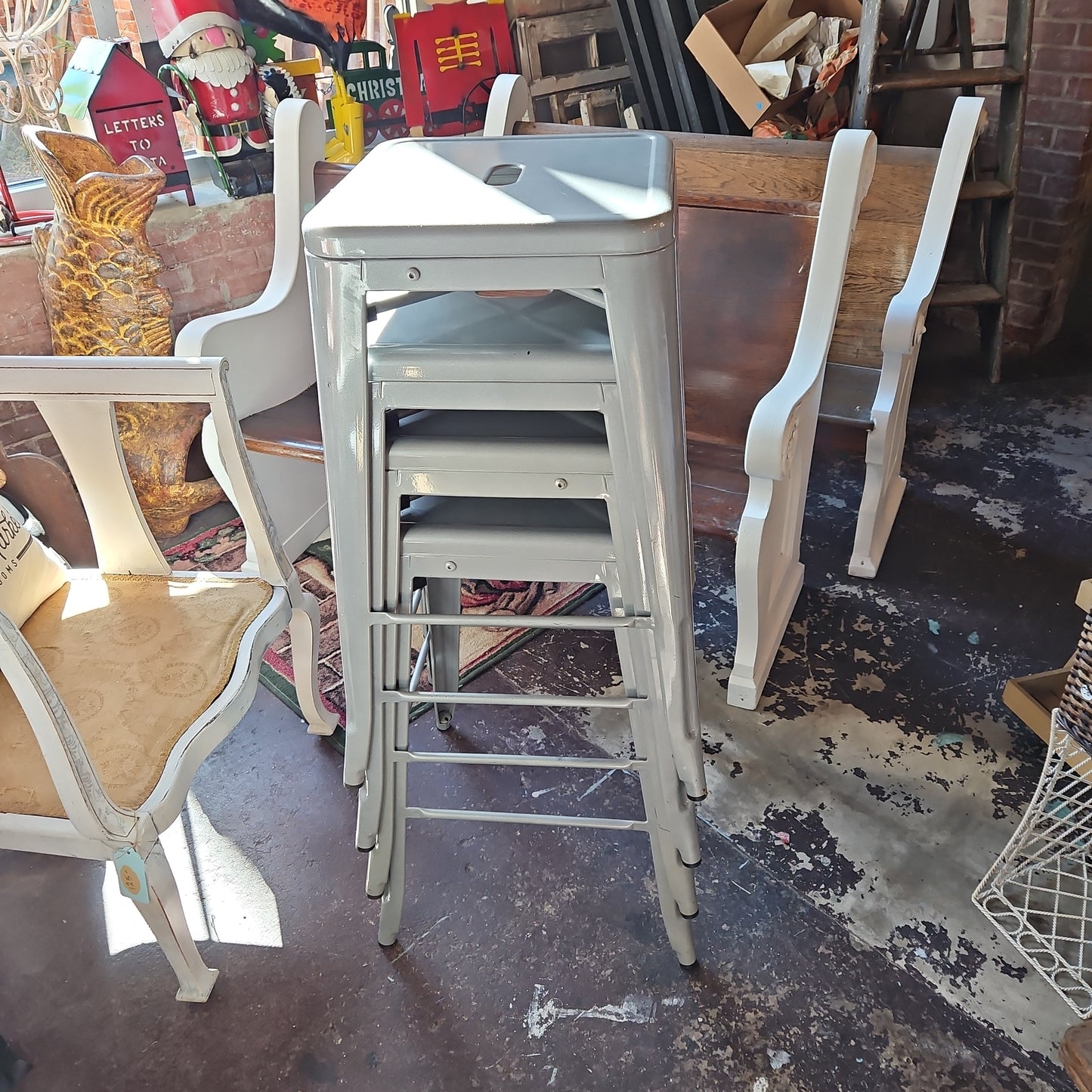 Metal barstool