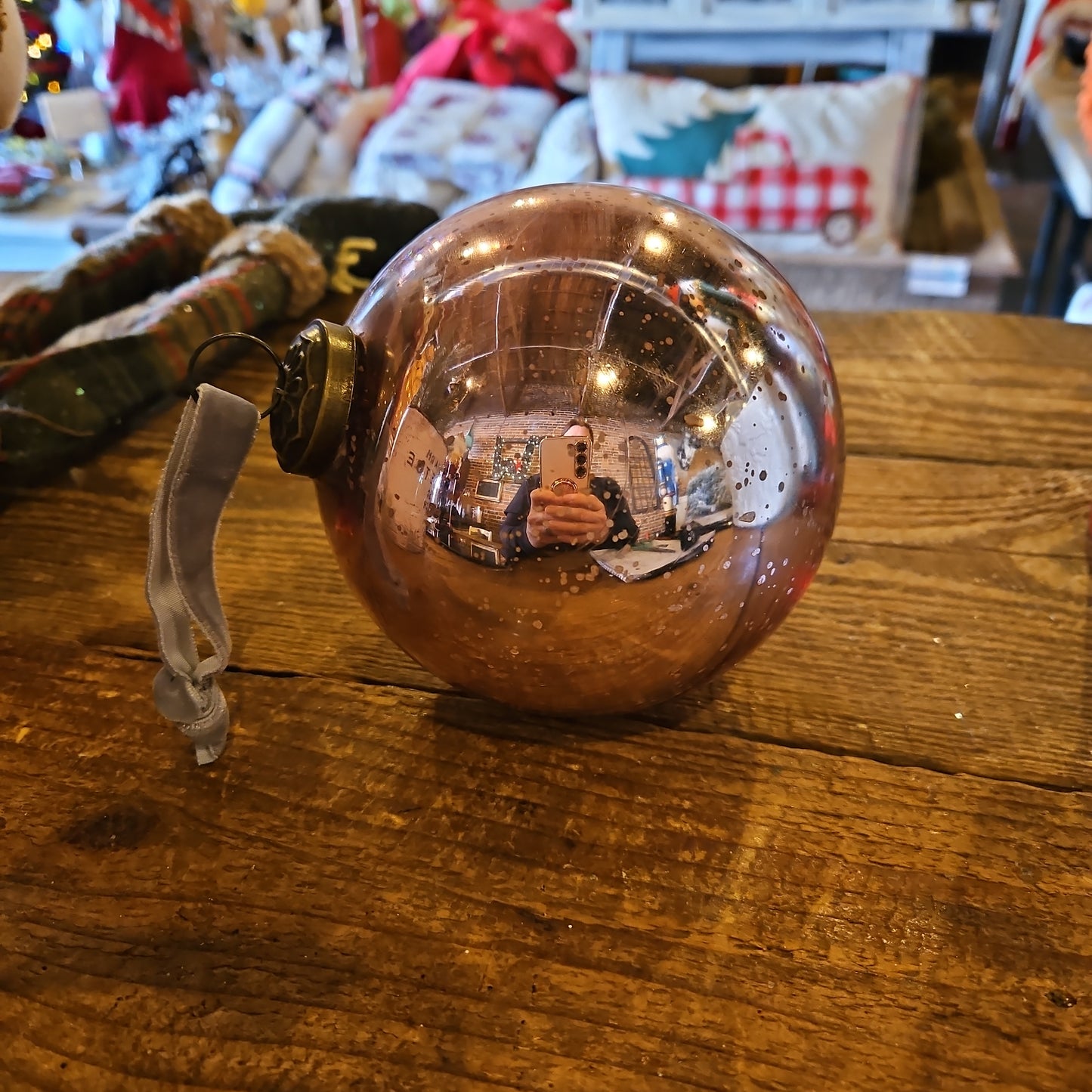 Oversized pink ornament