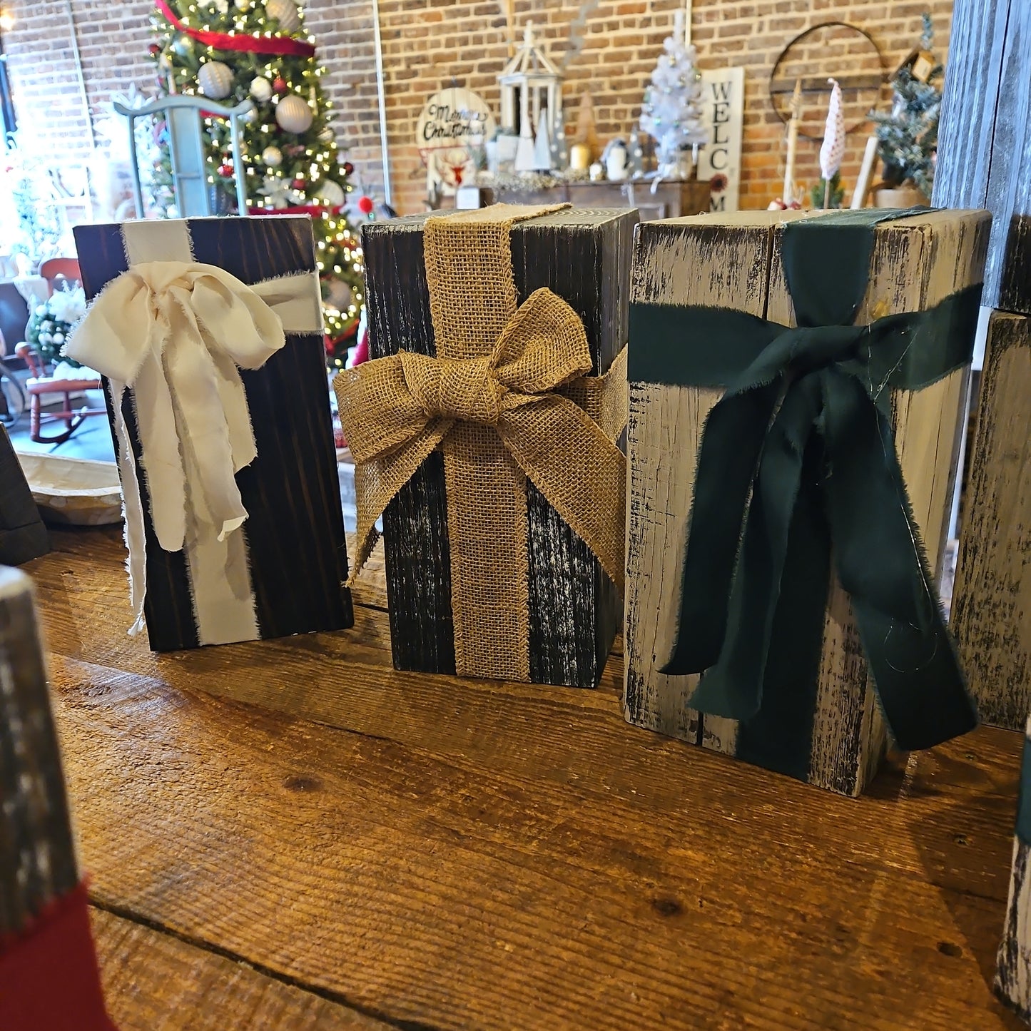 Large wooden presents