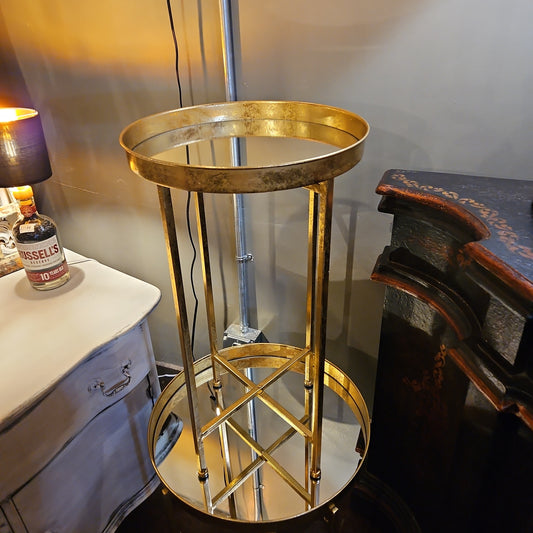 Mirrored gold side table