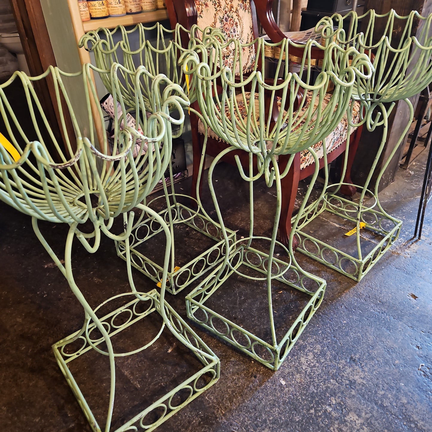 Wrought iron planters