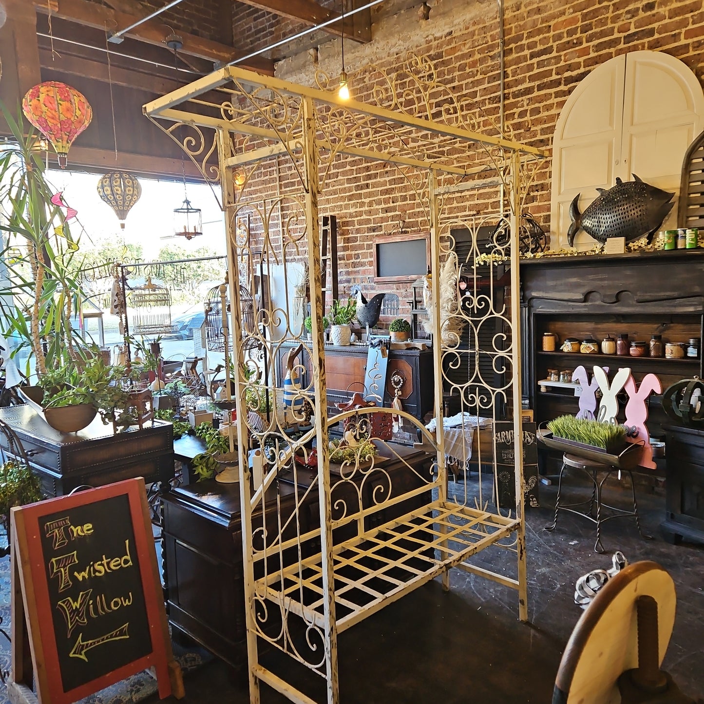 7.4 feet tall arbor with bench