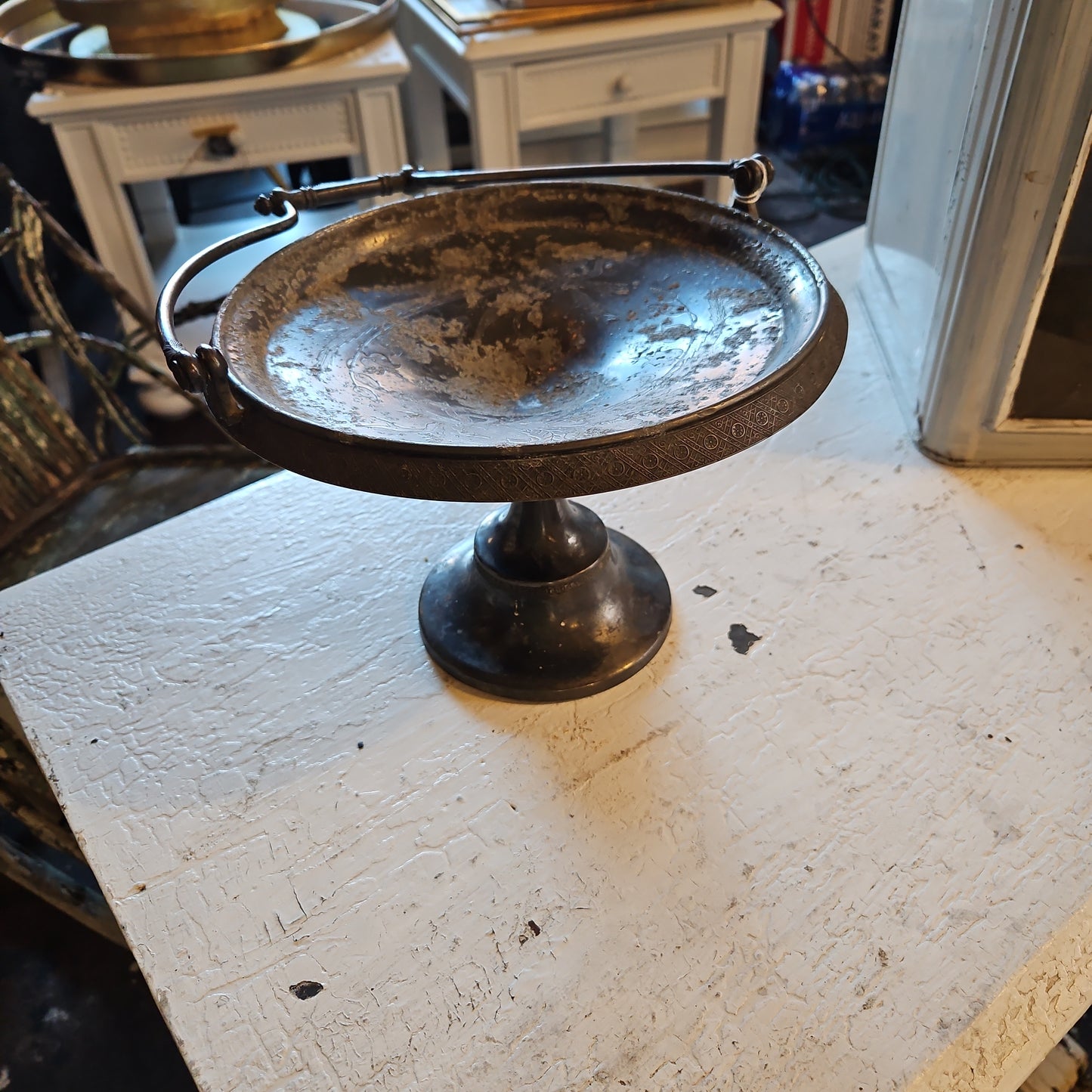 Antique bridal flower carrier