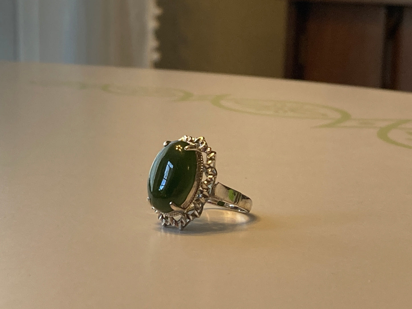 SS Jade Ring