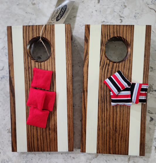 Striped Cornhole Boards