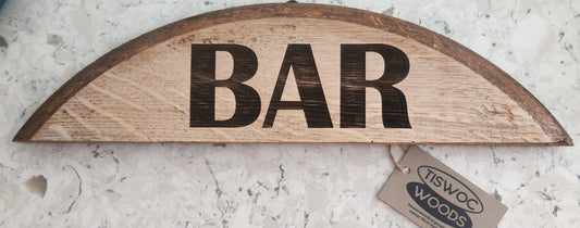 Boubon Barrel Head Bar Sign
