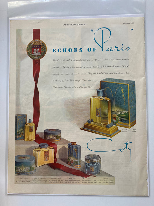 1939 Coty Ad