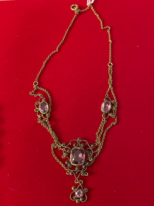 Jewelry=Vintage Amethyst Necklace
