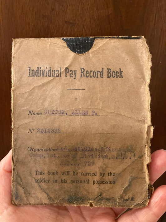 WWI Pay Book