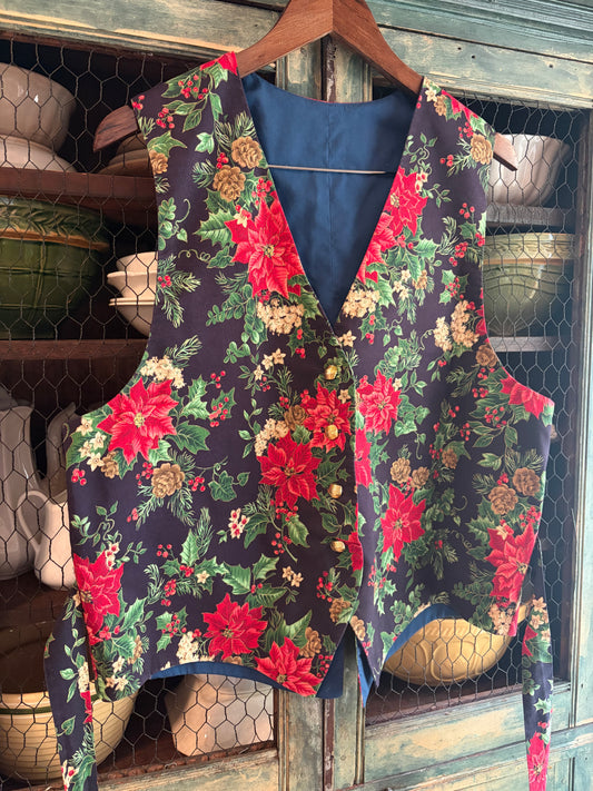 90s Poinsettia Vest