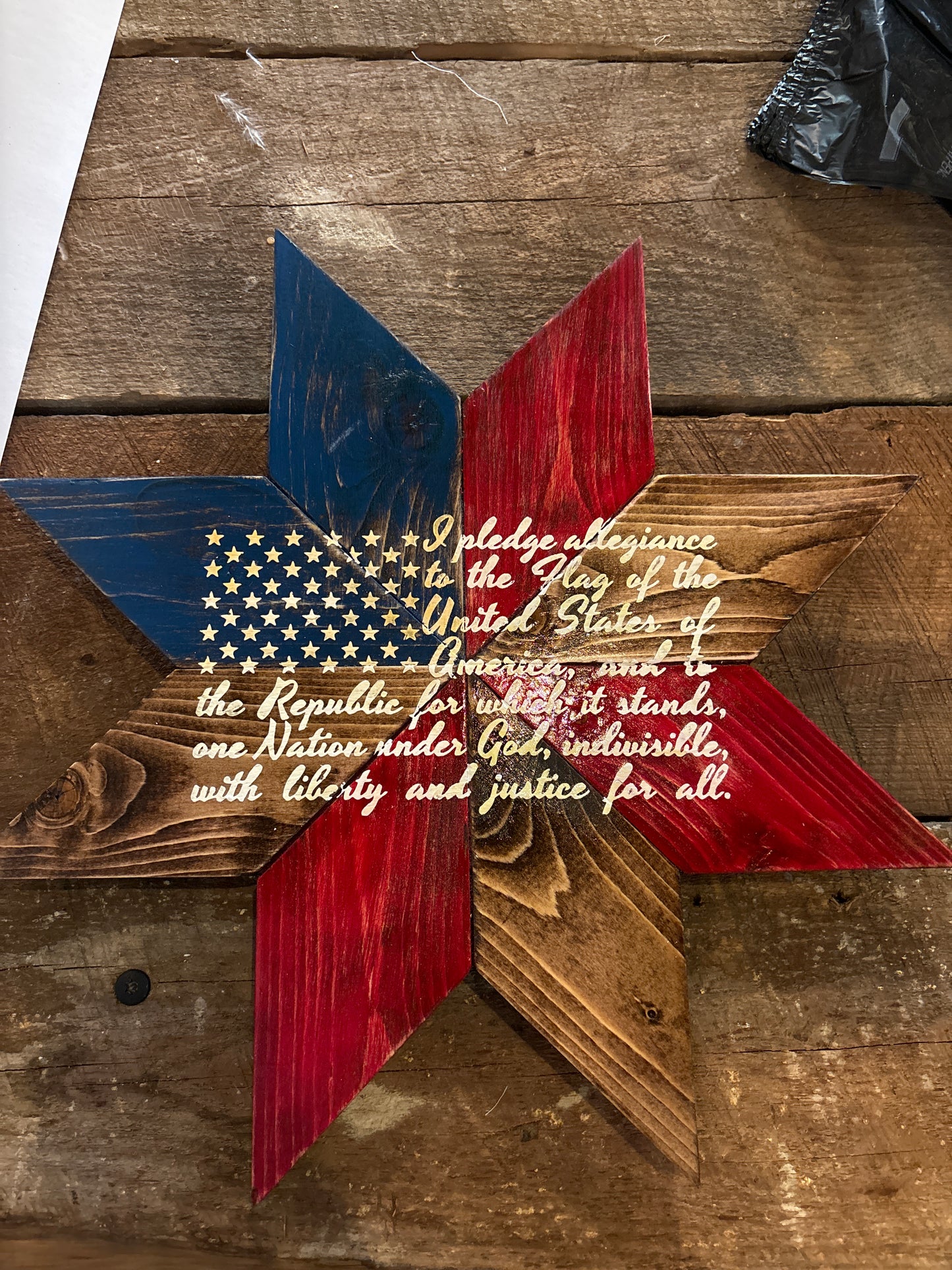 Patriotic barn star