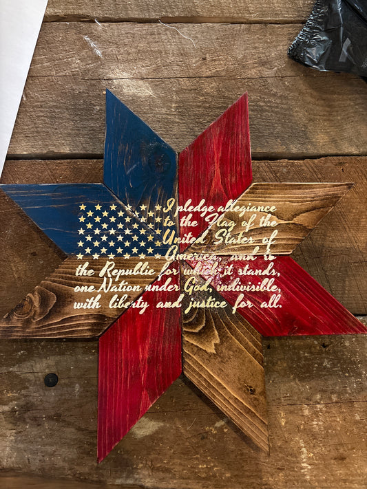 Patriotic barn star