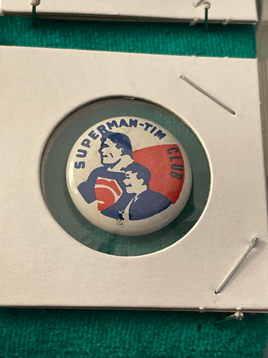 Toy=Superman-Tim vintage pin back