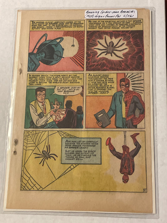 Comic=ASM #1 Pgs. Origin & powers