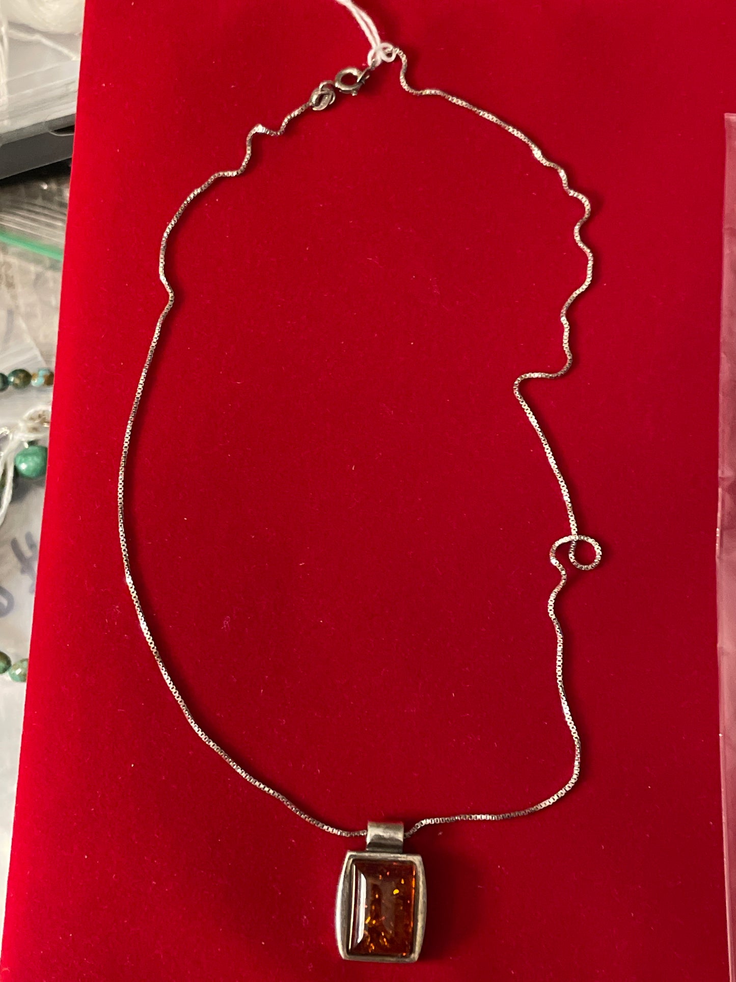 Jewelry=Baltic Amber necklace sterling Poland