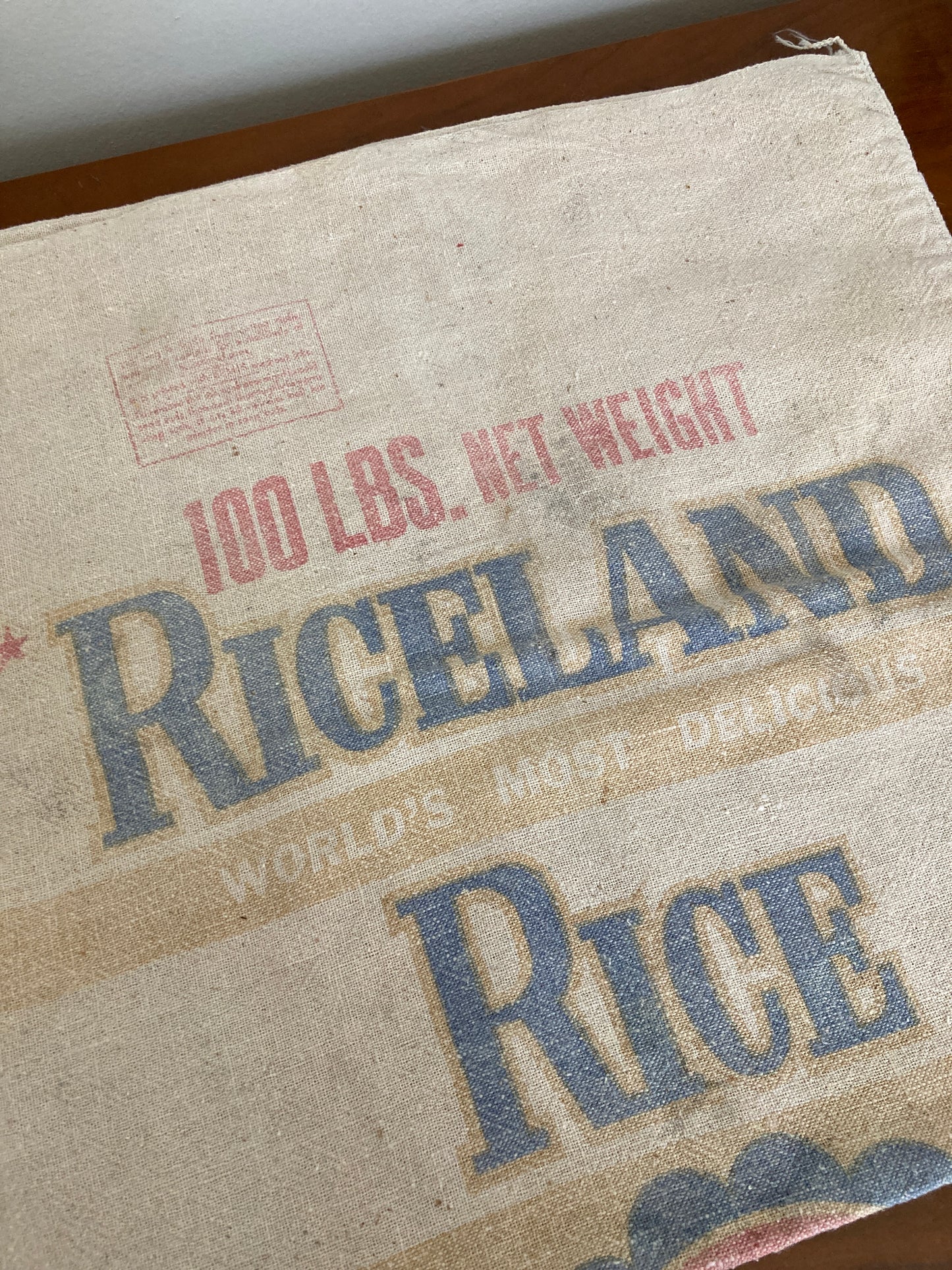 Vtg. Rice Bag