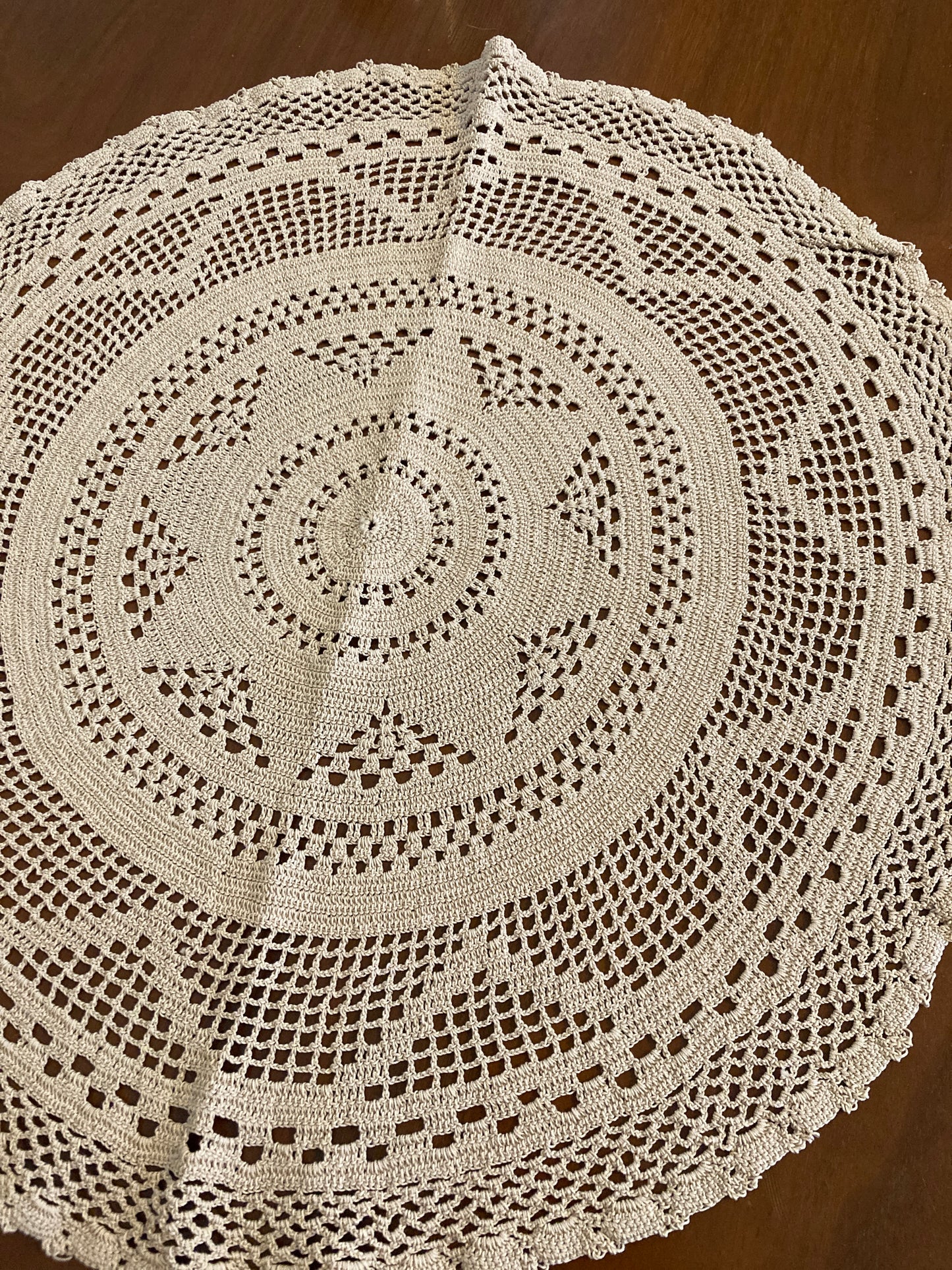 16.5” Ecru Doily