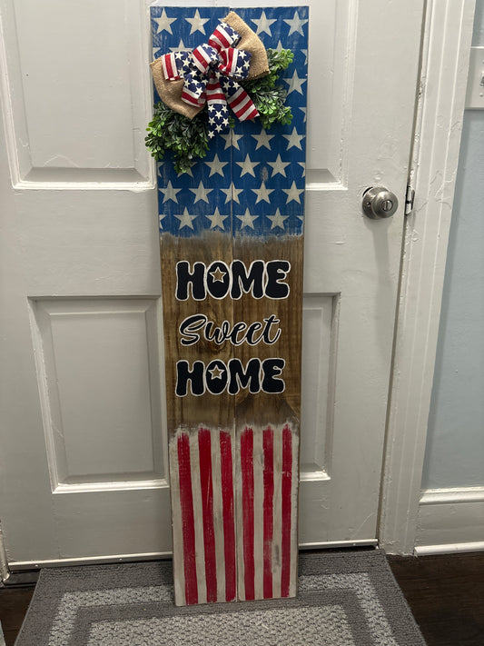 Patriotic porch sign