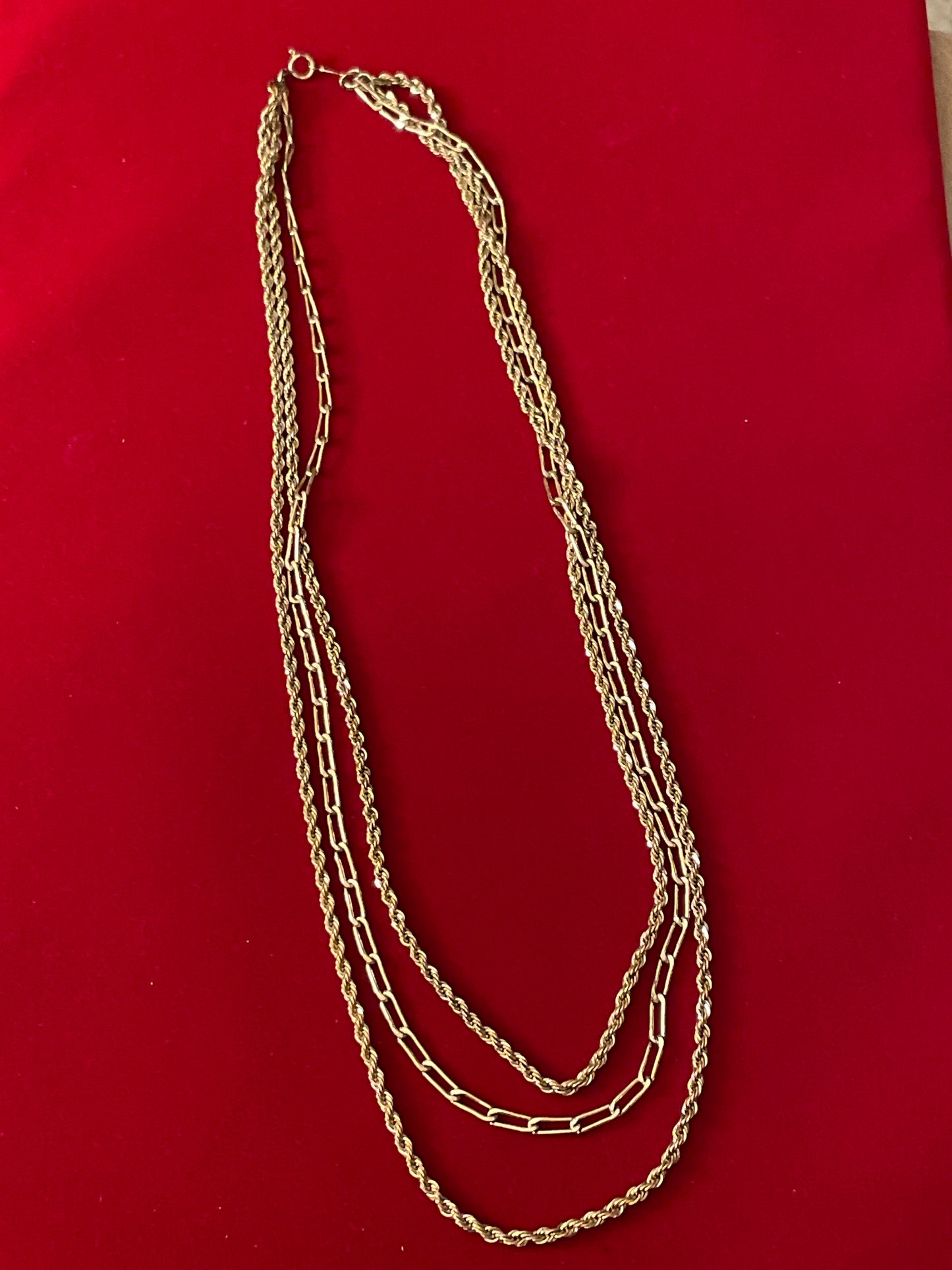 Jewelry=gold tone sterling silver necklace