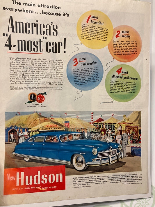 1940s Hudson Ad