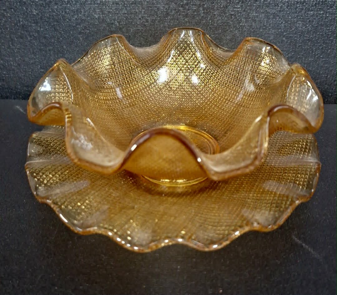 Colony Glass Amber Dessert Set