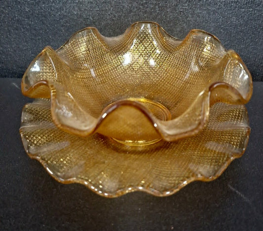 Colony Glass Amber Dessert Set