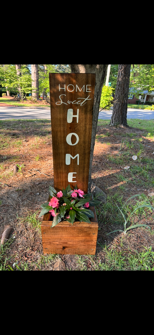 Planter box sign
