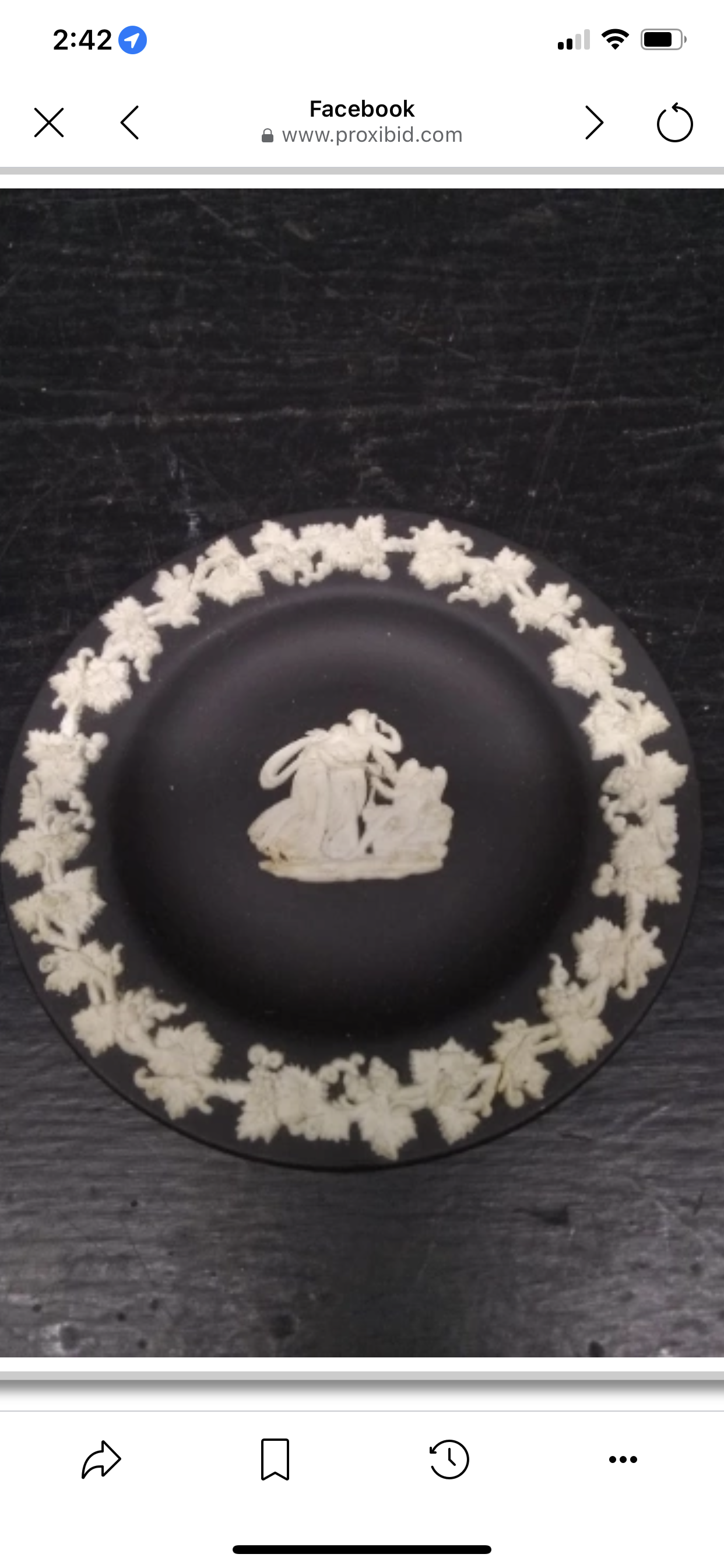 Wedge wood Black Pin Dish
