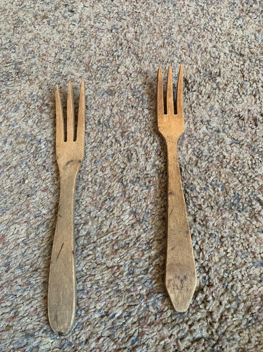 Antique Wooden Serving Fork