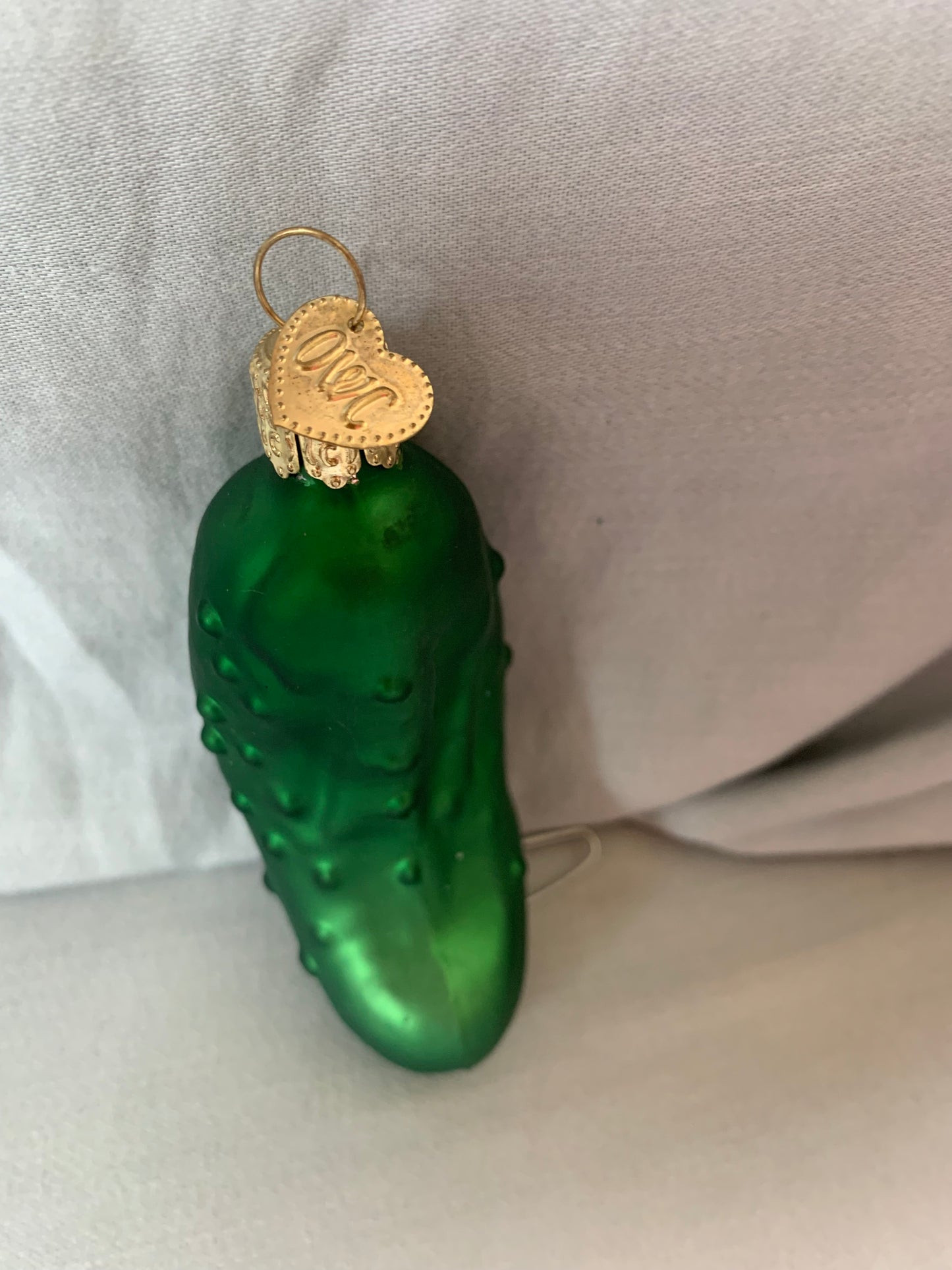 Pickle Glass Blown Xmas Ornament