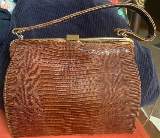 1960’s Alligator Leather Handbag