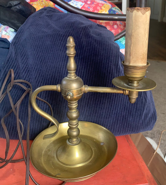 Student Lamp, vintage solid brass