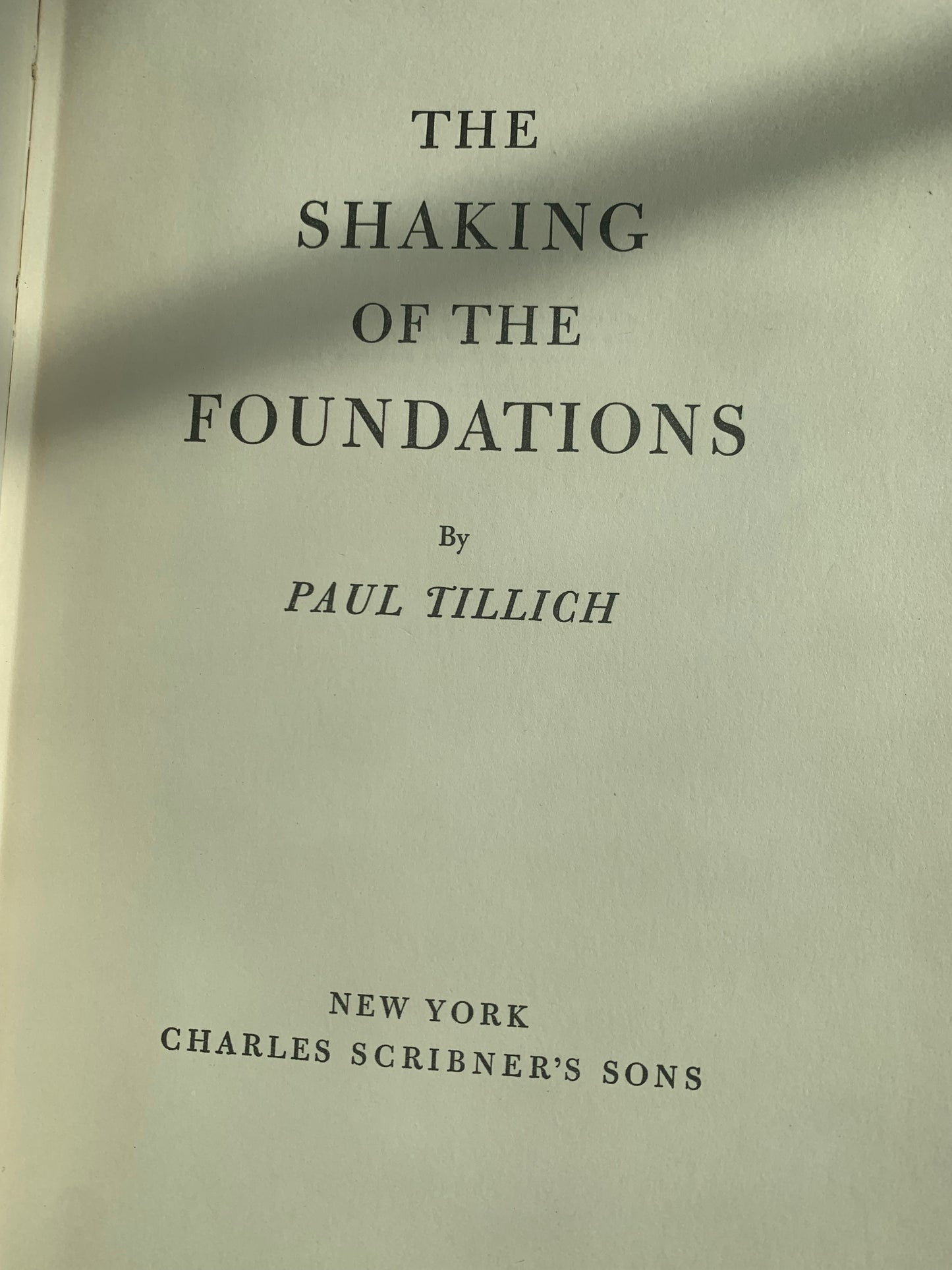 The Shaking of the Foundation, 1948