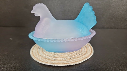 Import Matte Multi Color Hen on Nest