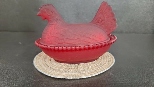 Import Matte Red Hen on Nest