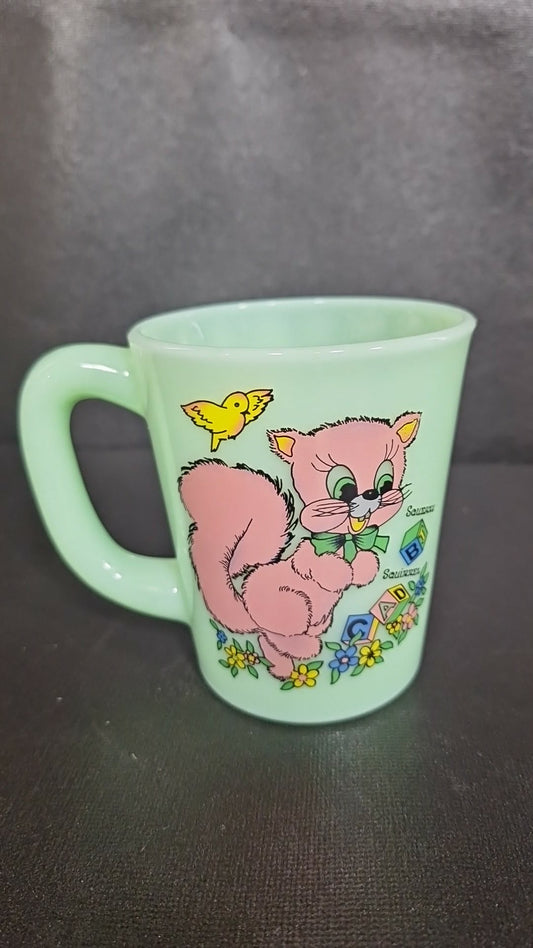 Mosser Jade Mug with Squirrel Decal