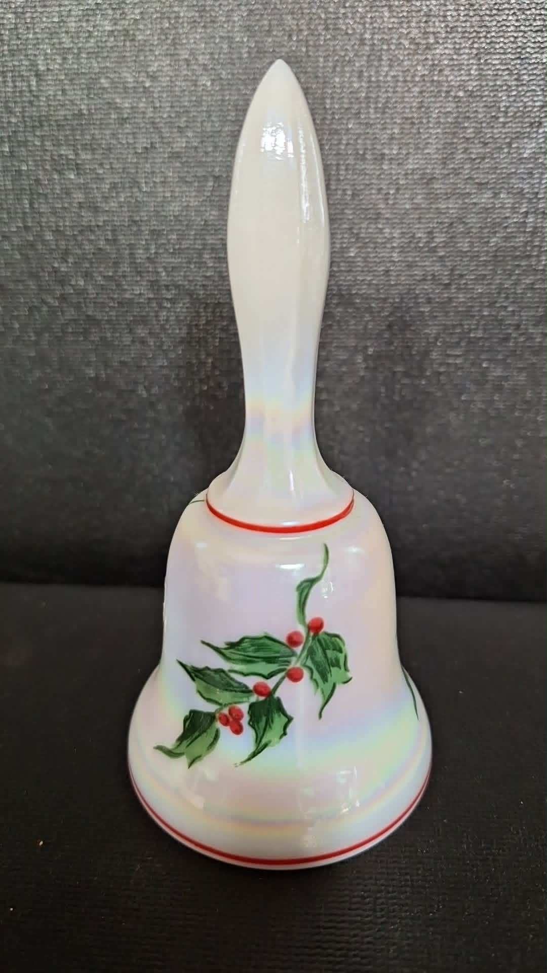 Westmoreland Milk Glass Holly Bell