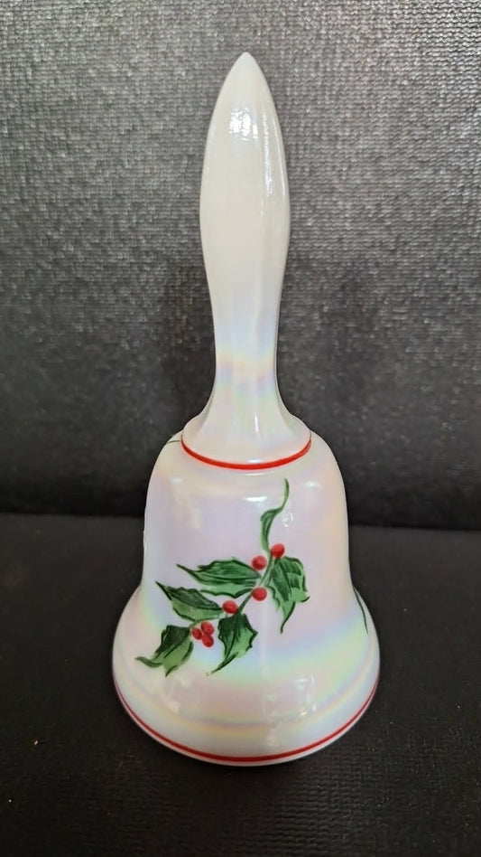 Westmoreland Milk Glass Holly Bell