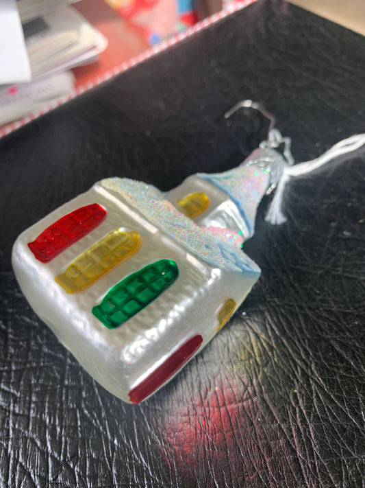 Blown Glass Church ornament