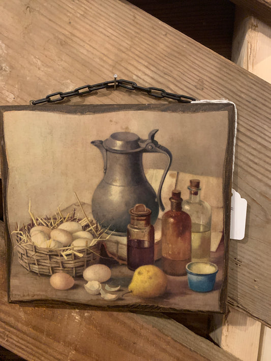 MCM still life plaque