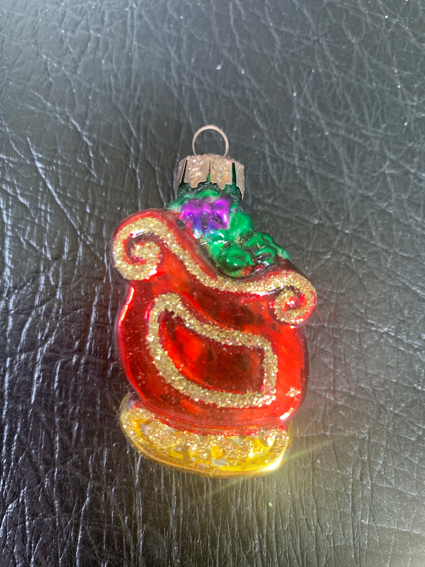 Vtg Glass Christmas Ornament