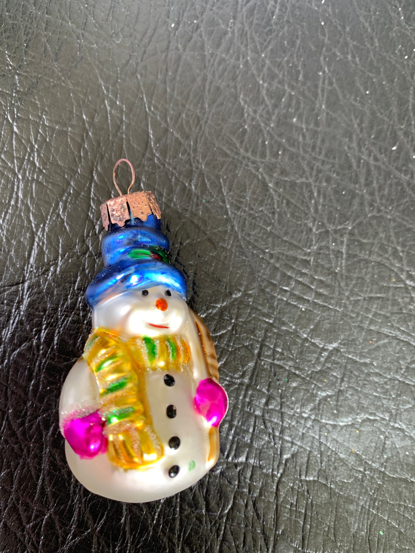 Hand Blown Glass Snowman